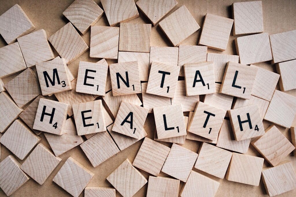 Blocks that spell Mental Health
